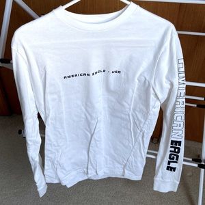 American eagle white long sleeve tee XS